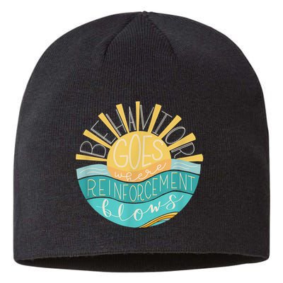 Behavior Goes Where Reinforcement Flows BCBA RBT SPED Para Sustainable Beanie