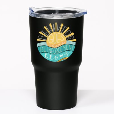 Behavior Goes Where Reinforcement Flows BCBA RBT SPED Para Tumbler