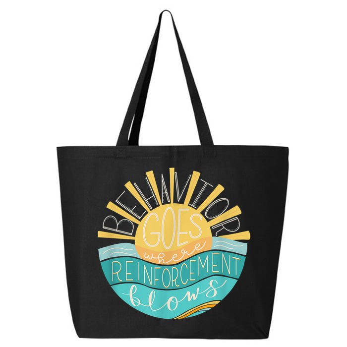 Behavior Goes Where Reinforcement Flows BCBA RBT SPED Para 25L Jumbo Tote