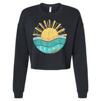 Behavior Goes Where Reinforcement Flows BCBA RBT SPED Para Cropped Pullover Crew