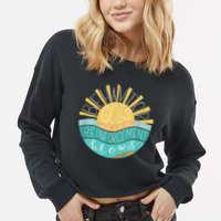 Behavior Goes Where Reinforcement Flows BCBA RBT SPED Para Cropped Pullover Crew