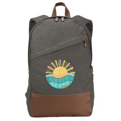 Behavior Goes Where Reinforcement Flows BCBA RBT SPED Para Cotton Canvas Backpack