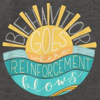 Behavior Goes Where Reinforcement Flows BCBA RBT SPED Para Vector Backpack