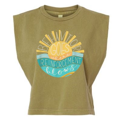 Behavior Goes Where Reinforcement Flows BCBA RBT SPED Para Garment-Dyed Women's Muscle Tee