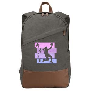 Basketball Girl Wo Cotton Canvas Backpack