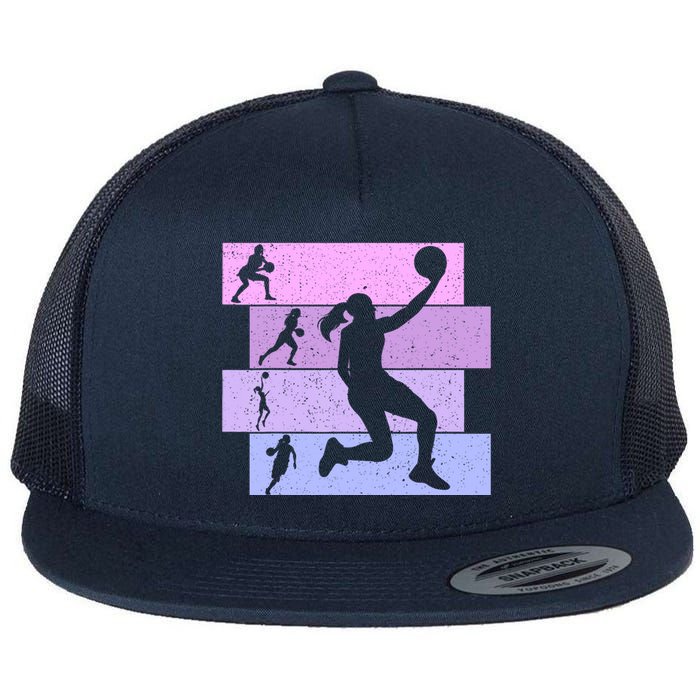 Basketball Girl Wo Flat Bill Trucker Hat