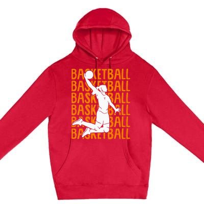 Basketball Girl Wo Premium Pullover Hoodie