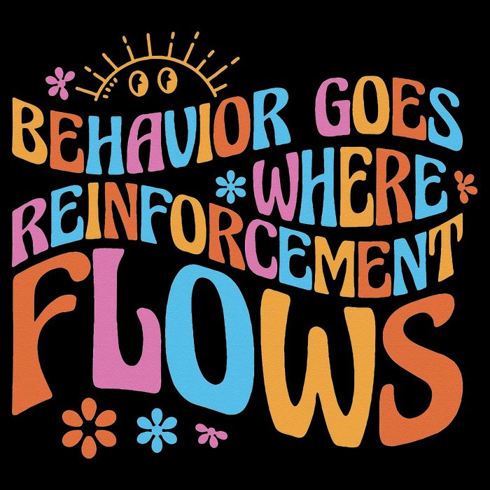 Behavior Goes Where Reinforcement Flows Behavior Analyst T-Shirt