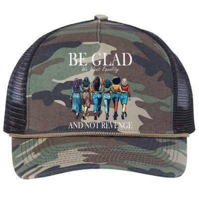 Be Glad We Want Equality And Not Revenge Women Feminist Retro Rope Trucker Hat Cap