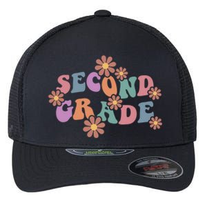 Boho Groovy Wavy Second Grade Cute Gift Flexfit Unipanel Trucker Cap