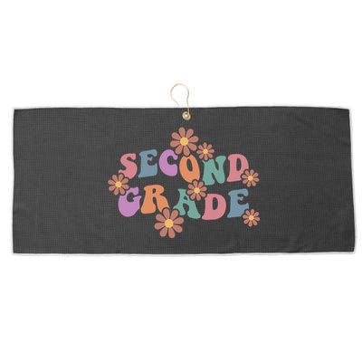 Boho Groovy Wavy Second Grade Cute Gift Large Microfiber Waffle Golf Towel