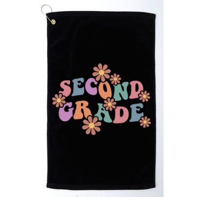 Boho Groovy Wavy Second Grade Cute Gift Platinum Collection Golf Towel