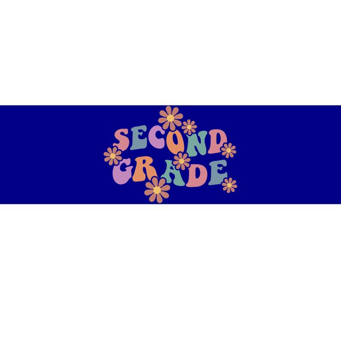 Boho Groovy Wavy Second Grade Cute Gift Bumper Sticker