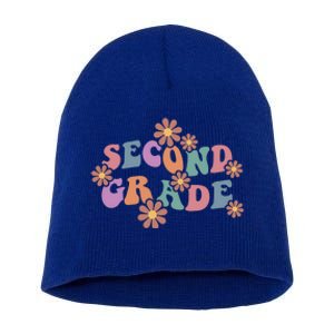 Boho Groovy Wavy Second Grade Cute Gift Short Acrylic Beanie