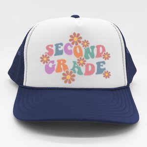 Boho Groovy Wavy Second Grade Cute Gift Trucker Hat