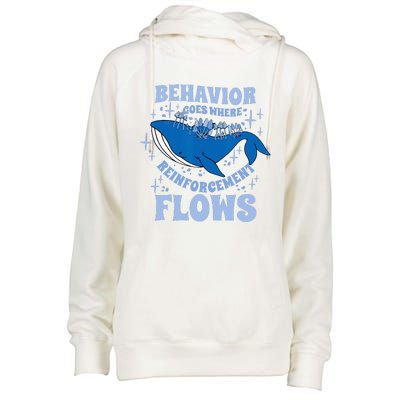 Behavior Goes Where Reinforcement Flows Behavior Analyst Womens Funnel Neck Pullover Hood