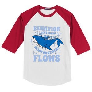 Behavior Goes Where Reinforcement Flows Behavior Analyst Kids Colorblock Raglan Jersey