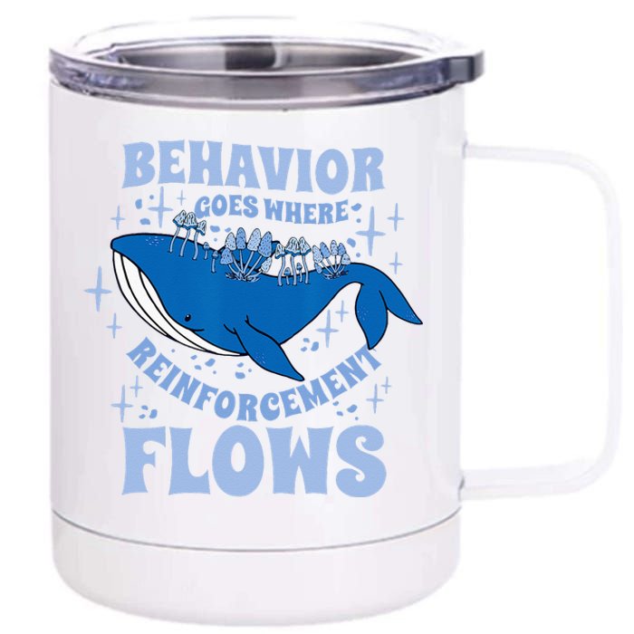 Behavior Goes Where Reinforcement Flows Behavior Analyst 12 oz Stainless Steel Tumbler Cup