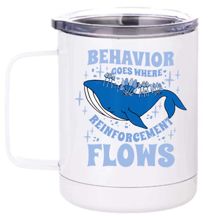 Behavior Goes Where Reinforcement Flows Behavior Analyst 12 oz Stainless Steel Tumbler Cup