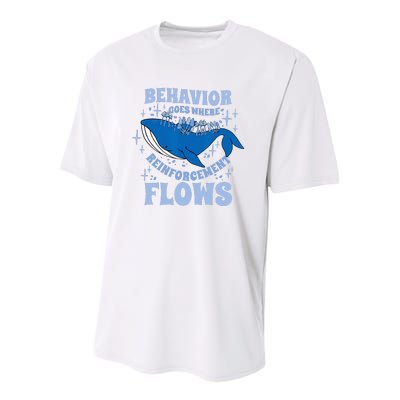 Behavior Goes Where Reinforcement Flows Behavior Analyst Youth Performance Sprint T-Shirt