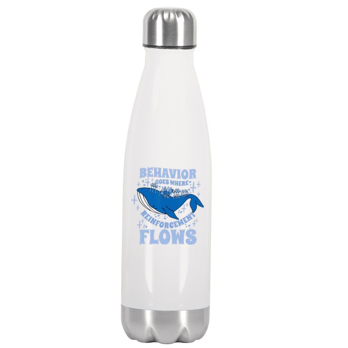 Behavior Goes Where Reinforcement Flows Behavior Analyst Stainless Steel Insulated Water Bottle