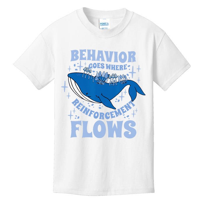 Behavior Goes Where Reinforcement Flows Behavior Analyst Kids T-Shirt