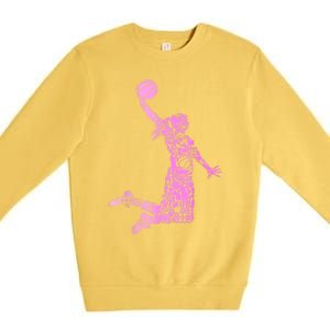 Basketball Girl Women Premium Crewneck Sweatshirt