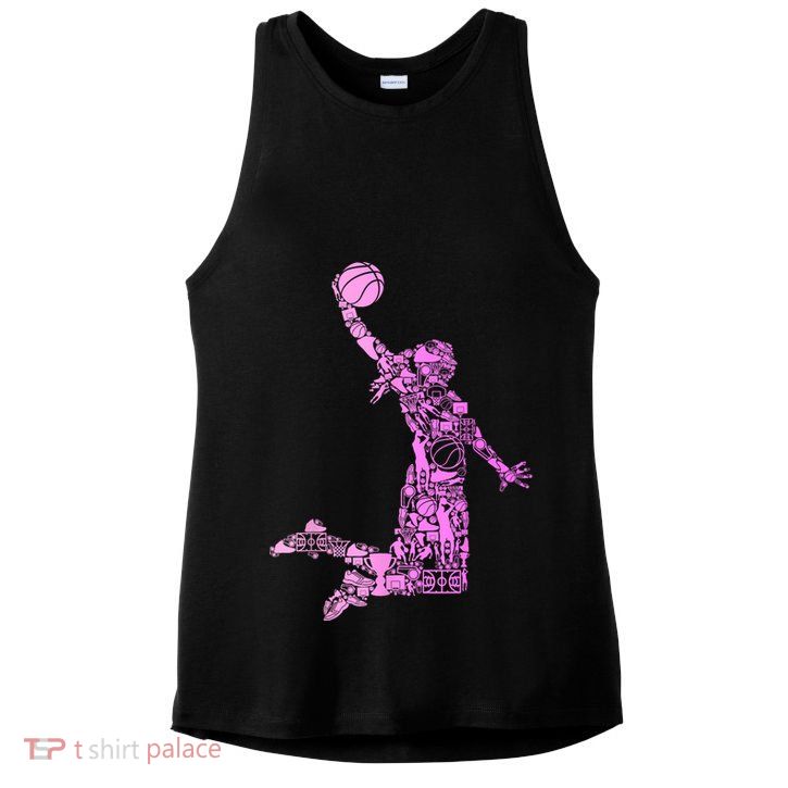 Basketball Girl Women Ladies PosiCharge Tri-Blend Wicking Tank