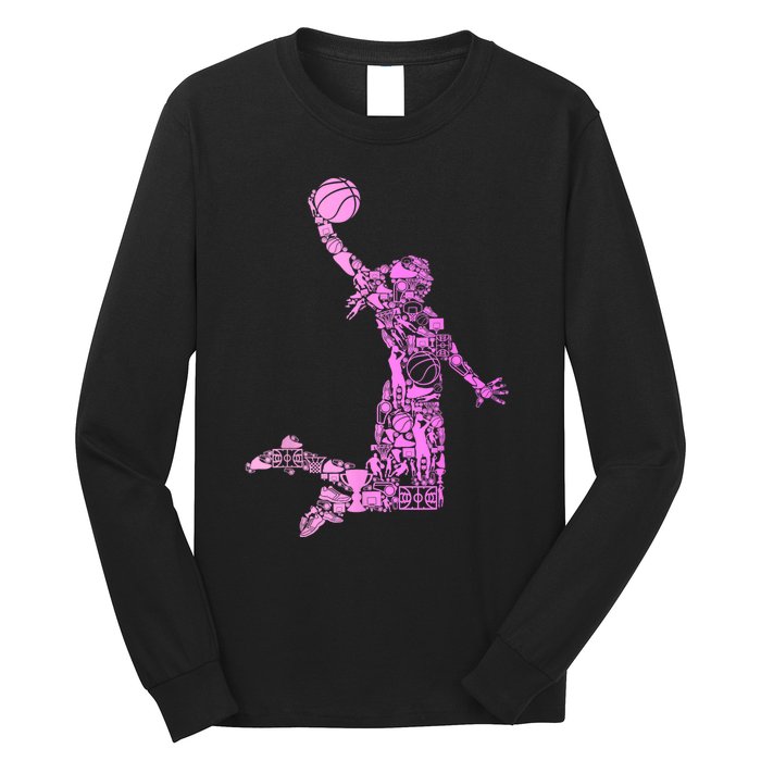 Basketball Girl Women Long Sleeve Shirt