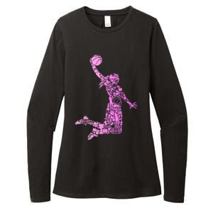 Basketball Girl Women Womens CVC Long Sleeve Shirt