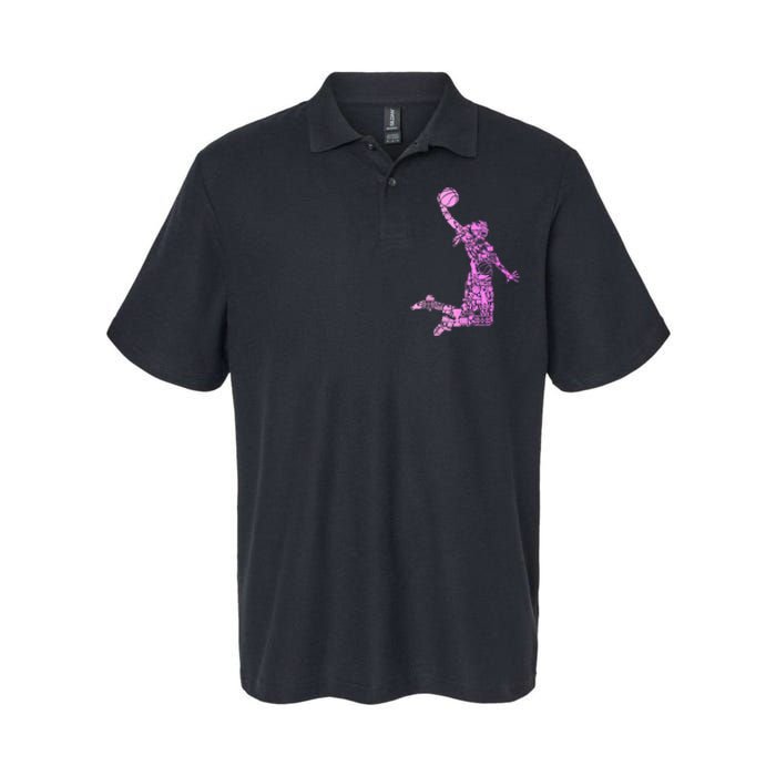 Basketball Girl Women Softstyle Adult Sport Polo