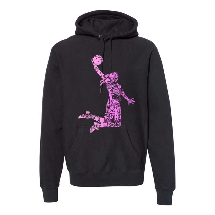 Basketball Girl Women Premium Hoodie