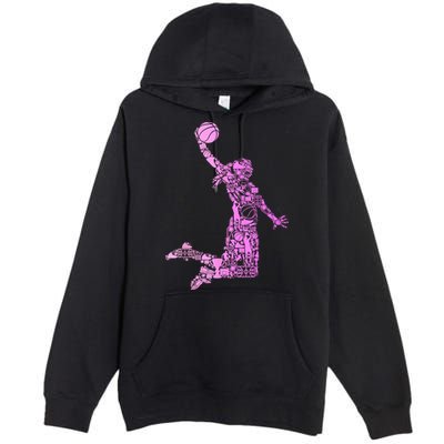 Basketball Girl Women Premium Pullover Hoodie