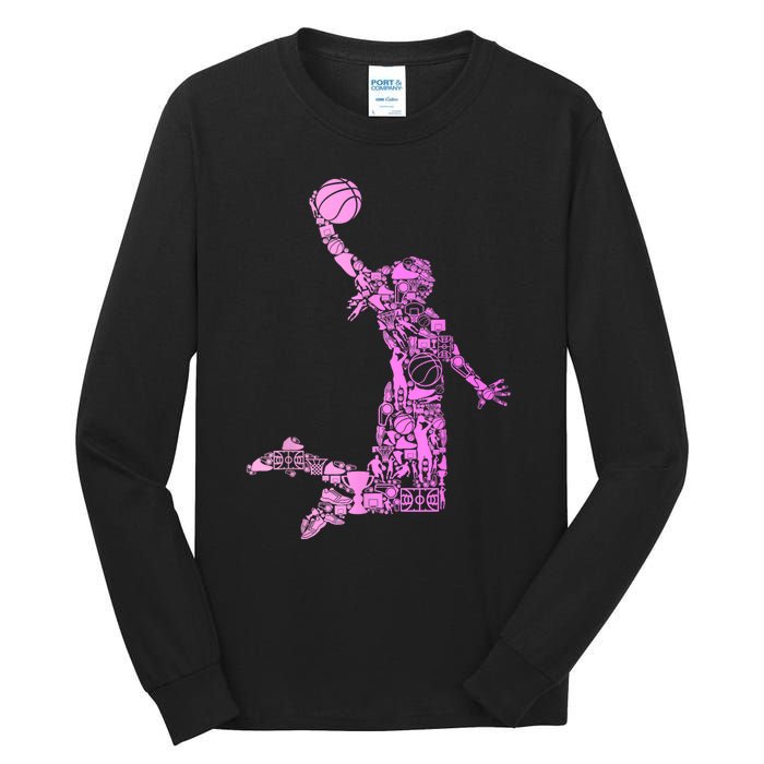 Basketball Girl Women Tall Long Sleeve T-Shirt