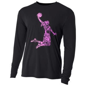 Basketball Girl Women Cooling Performance Long Sleeve Crew