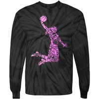 Basketball Girl Women Tie-Dye Long Sleeve Shirt