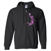 Basketball Girl Women Full Zip Hoodie