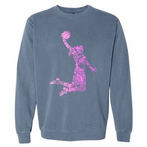 Basketball Girl Women Garment-Dyed Sweatshirt