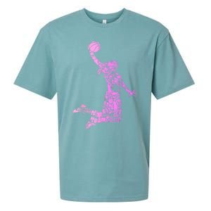 Basketball Girl Women Sueded Cloud Jersey T-Shirt