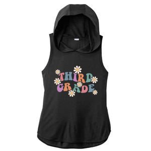 Boho Groovy Wavy Third Grade Cute Gift Ladies PosiCharge Tri-Blend Wicking Draft Hoodie Tank