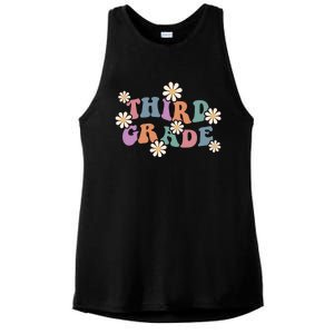 Boho Groovy Wavy Third Grade Cute Gift Ladies PosiCharge Tri-Blend Wicking Tank