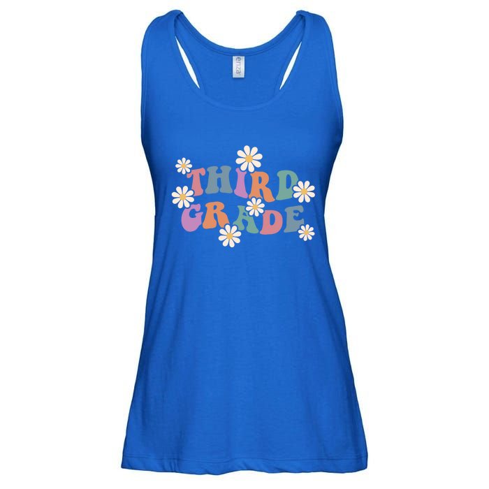 Boho Groovy Wavy Third Grade Cute Gift Ladies Essential Flowy Tank