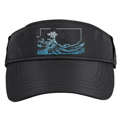 Blue Great Wave Off Kanagawa Adult Drive Performance Visor