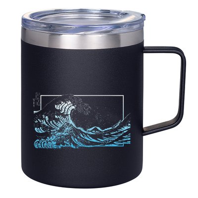 Blue Great Wave Off Kanagawa 12oz Stainless Steel Coffee Mug