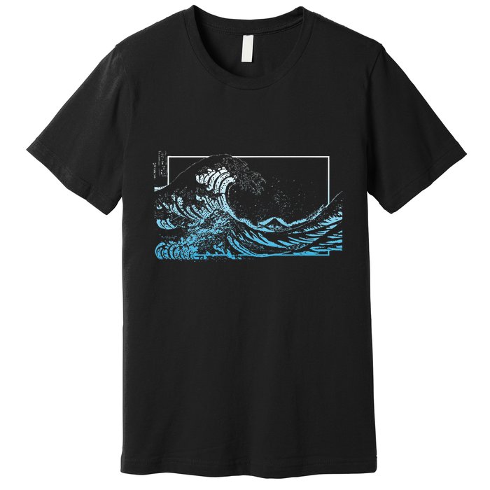 Blue Great Wave Off Kanagawa Premium T-Shirt