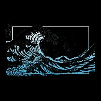 Blue Great Wave Off Kanagawa Premium T-Shirt