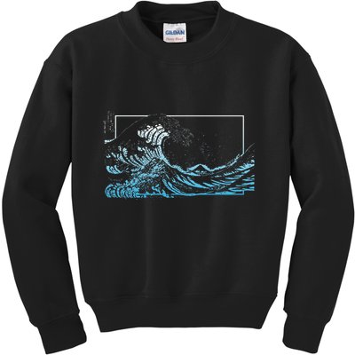 Blue Great Wave Off Kanagawa Kids Sweatshirt