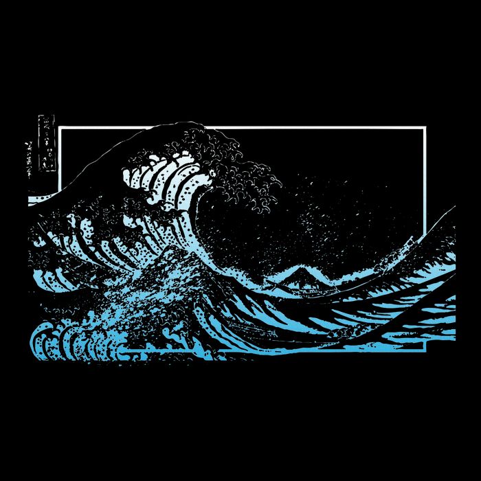 Blue Great Wave Off Kanagawa Kids Long Sleeve Shirt