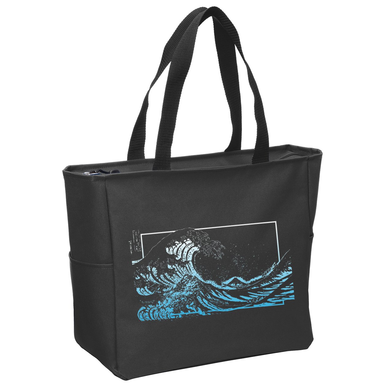 Blue Great Wave Off Kanagawa Zip Tote Bag