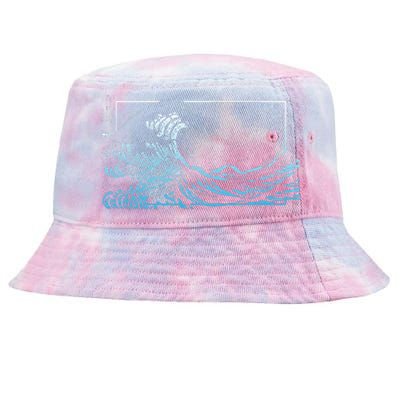 Blue Great Wave Off Kanagawa Tie-Dyed Bucket Hat